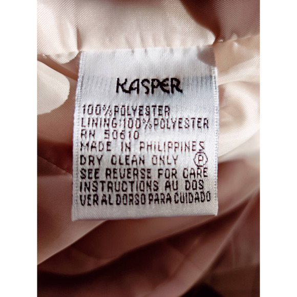 Kasper Women 2 piece Skirt Suit Neutral Color Beige Fully Lined Career Formal  8 - Picture 6 of 11